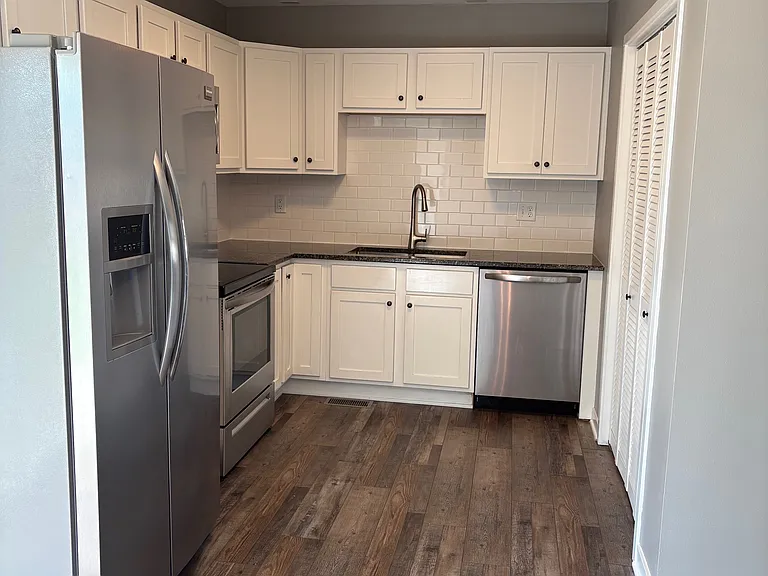 Kitchen with granite countertops