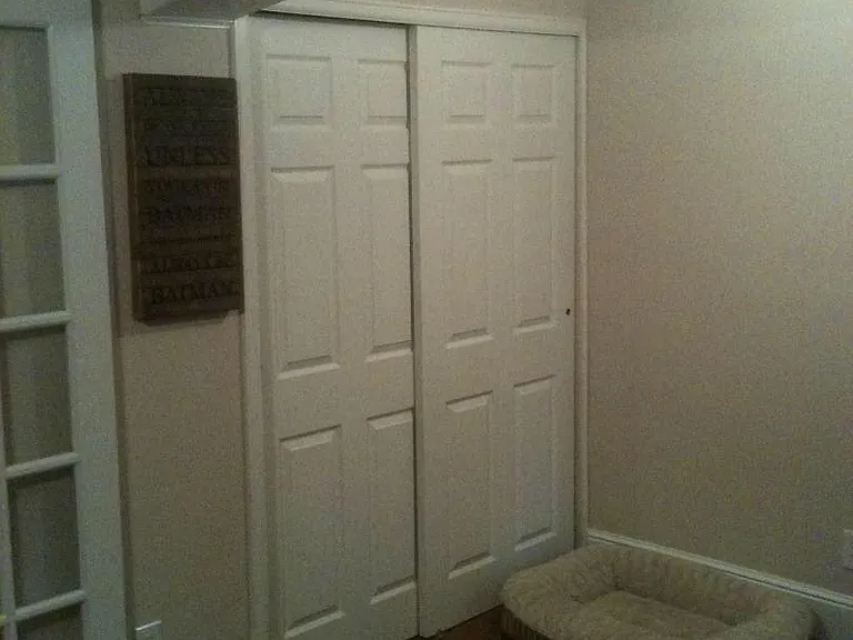 Spacious entry closet