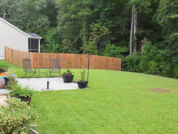 Private backyard patio