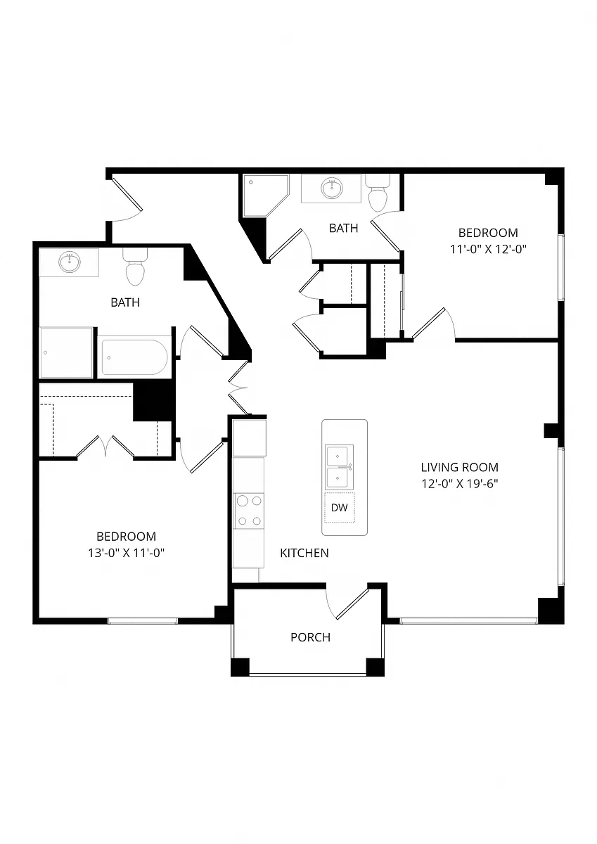 Floor plan C06 2X2