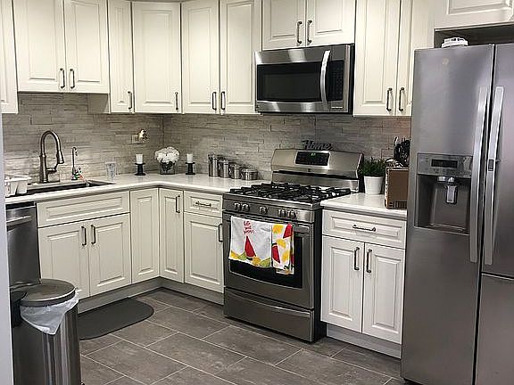 With granite countertops 