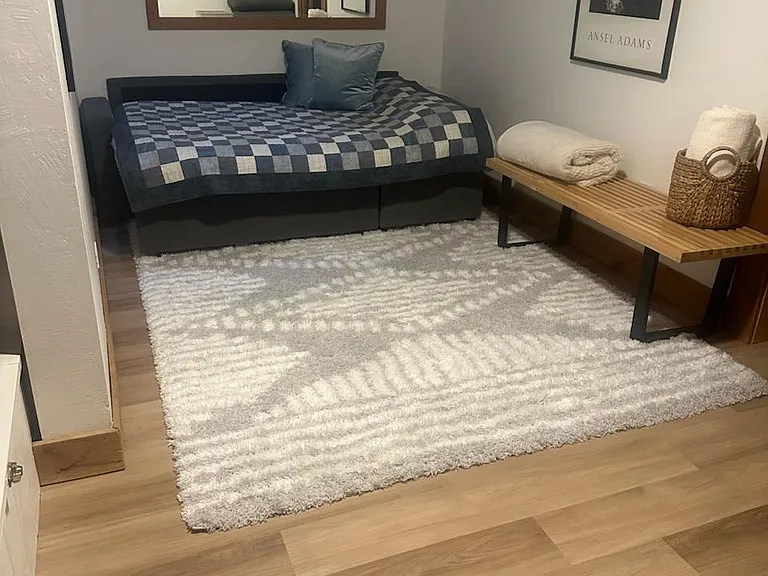 Upstairs bedroom loft with bonus room/pocket door separating the rooms