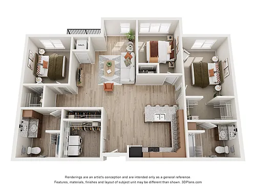 Floor plan Ash - 70% AMI (BLDG II)