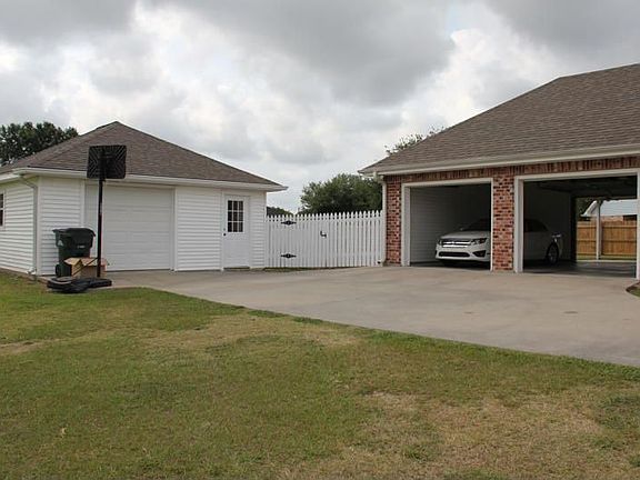 attached double car garage and detached garage/wkshop