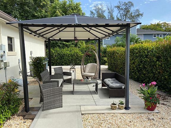 Private covered gazebo