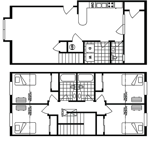 Floor plan CV Riverbend - 202 S River Rd - 4 Bedroom