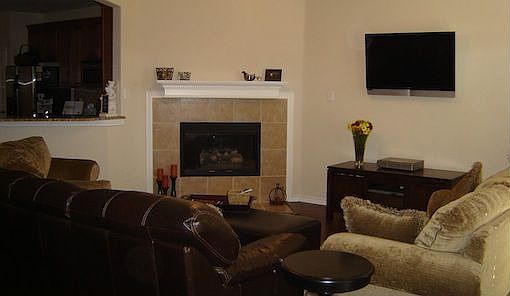 Living Room and Fireplace