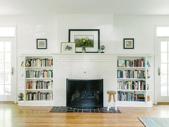 Main level fireplace