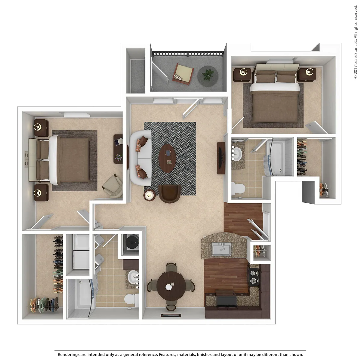 Floor plan 2 Bedroom Craftsman