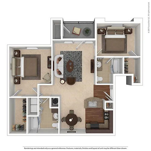 Floor plan 2 Bedroom Craftsman