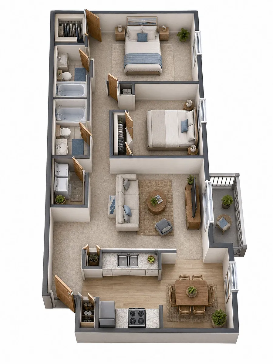 Floor plan 2 Bedroom
