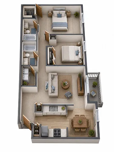 Floor plan 2 Bedroom