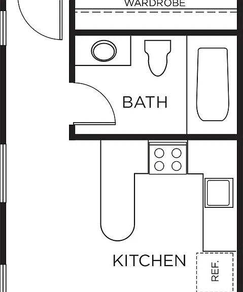 The Rice - A6 - 1x1 - 1 Beds - 1 Baths - 573 Sq. ft.