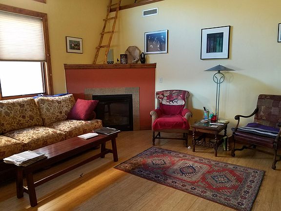 Front room. Gas fireplace