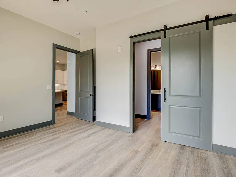 Barn Door to Closet and Bathroom