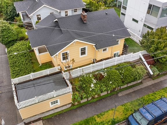 Fenced yard with 2 access points and lots of street parking