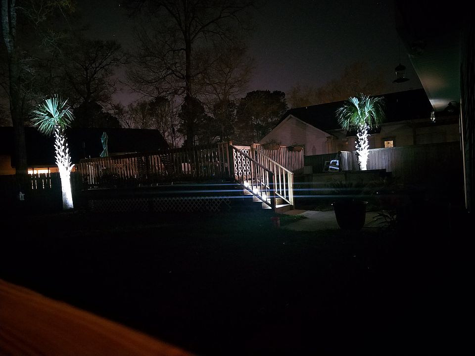 Back deck at night