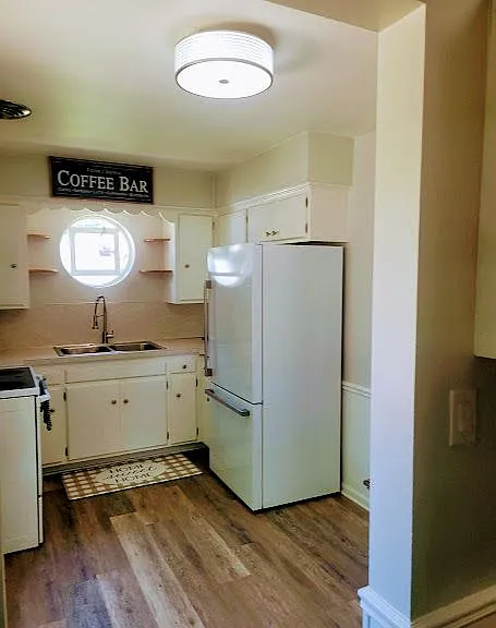 View of kitchen from mudroom
