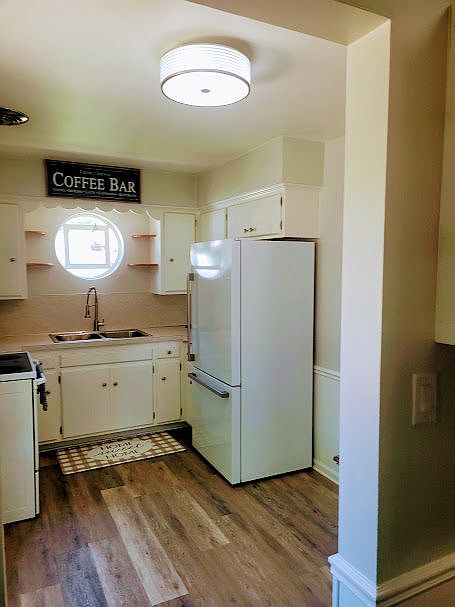 View of kitchen from mudroom
