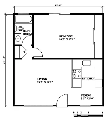 Floor plan One Bedroom