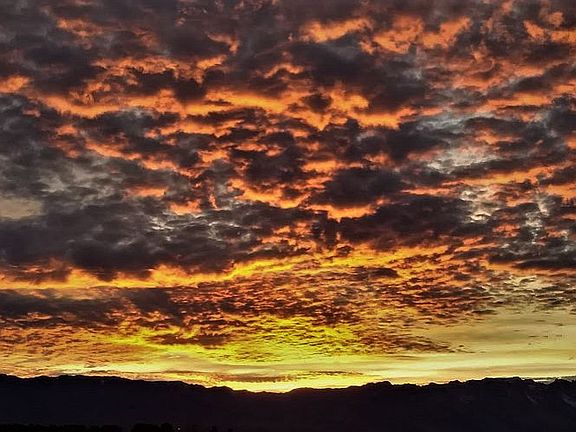 Glorious sunsets from inside