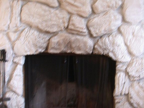 wood-burning fireplace