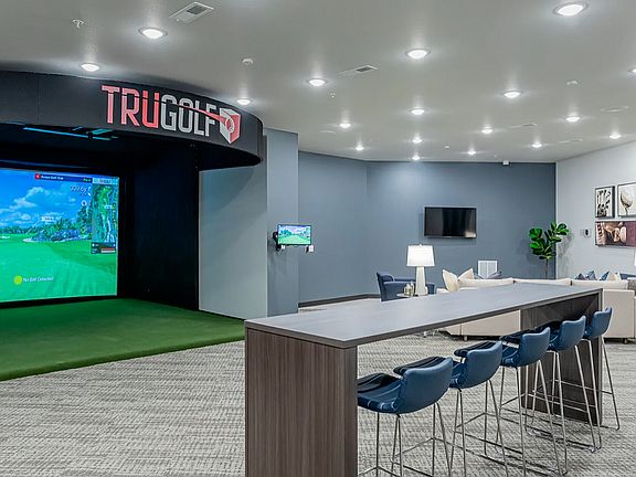 Club Room and Golf Simulator