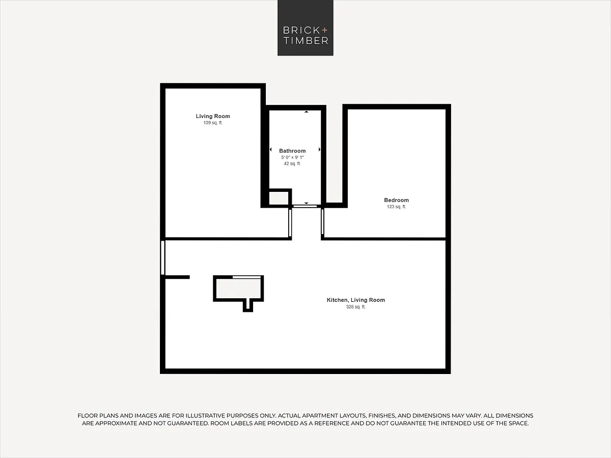 Floor plan 2 Bedroom 1 Bath