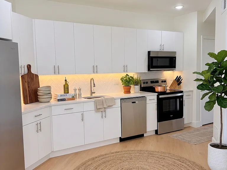 Virtually staged to help show possible furniture layout and use of space.