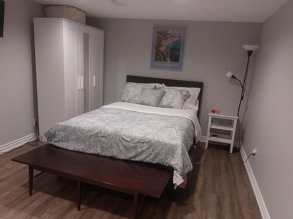 Basement Suite: $1,030 with Double sized bed