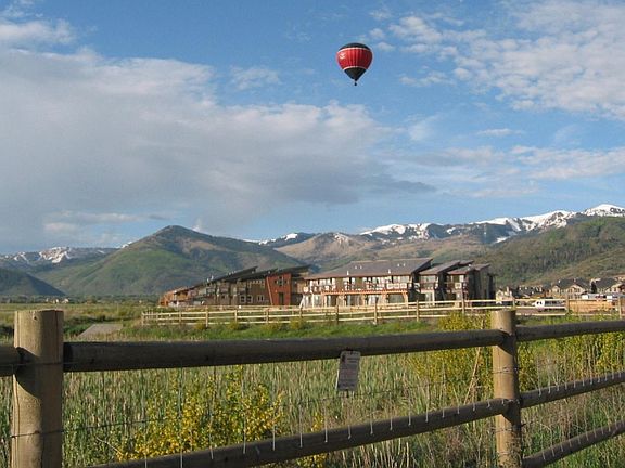Newpark with hot air balloons aloft!