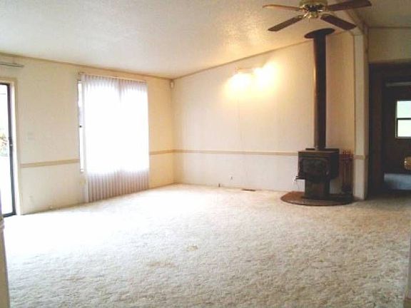 free standing stove in LR