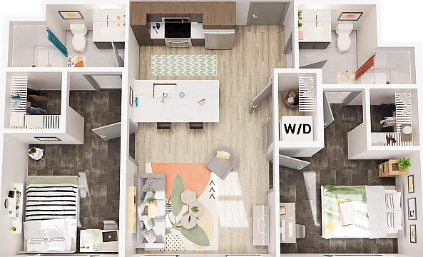 2 Bedroom 2 Bathroom B4 2 Bedroom 2 Bathroom B4