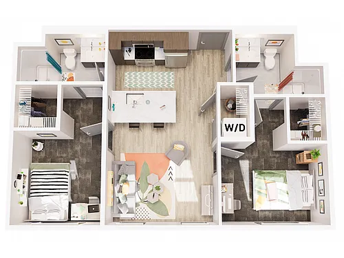Floor plan 2 Bedroom Premium