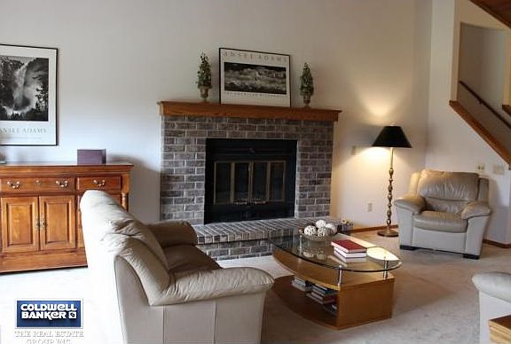 LR features a wd fireplace