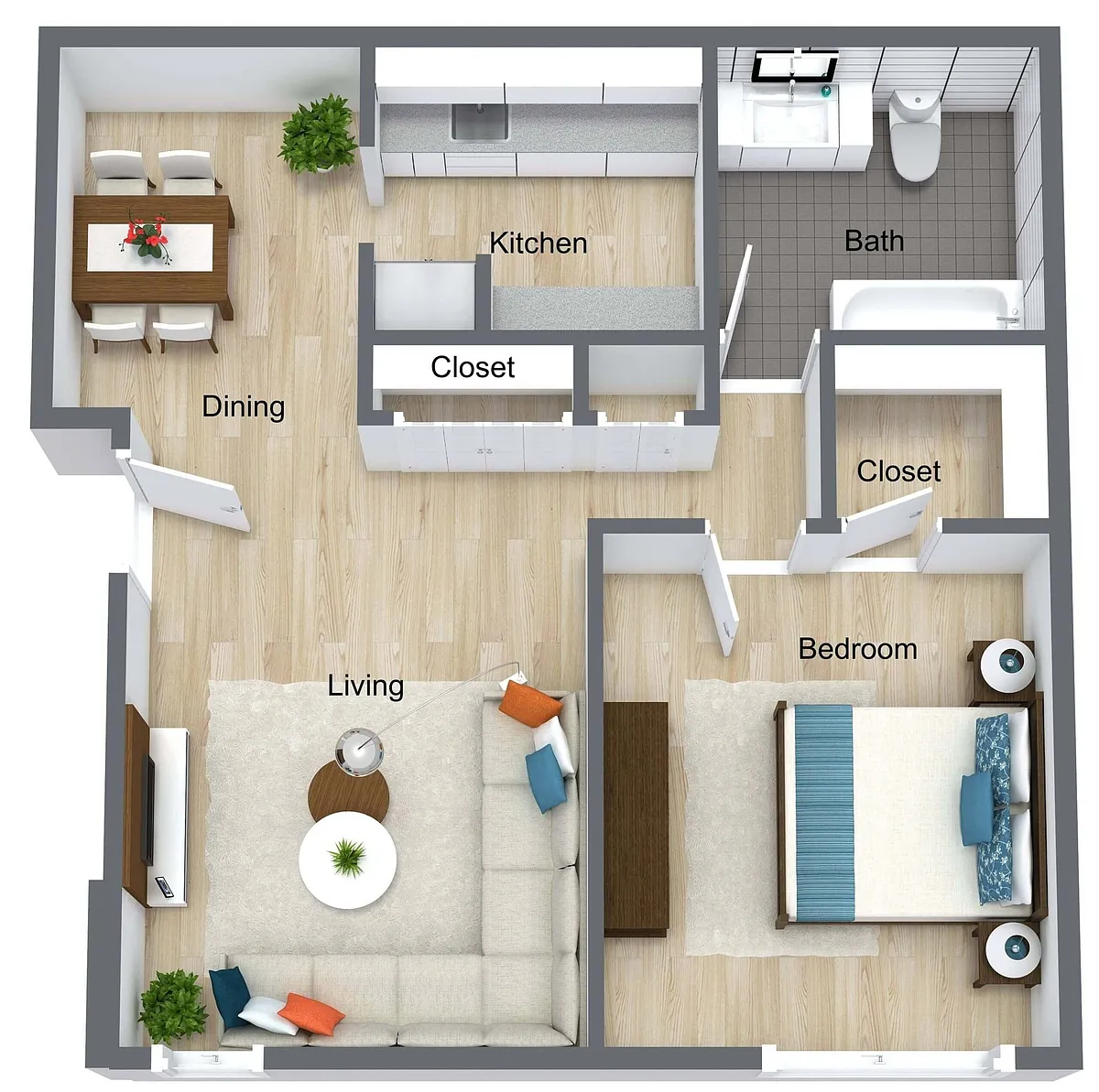 Floor plan 1 Bedroom