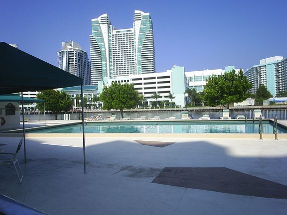 View of pool overlooking intracoastal waterway and the Westin Diplomat