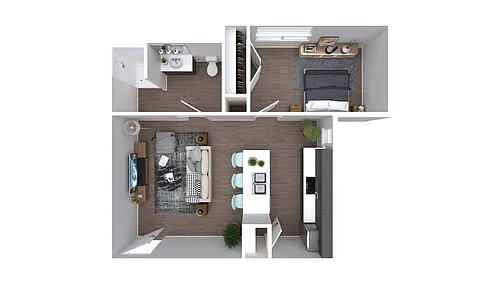 Floor plan 1 Bedroom B