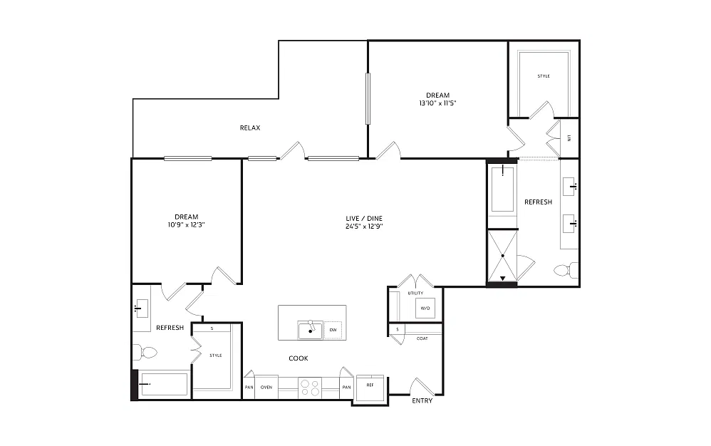 Floor plan 2C
