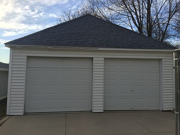 Two stall detached garage. 