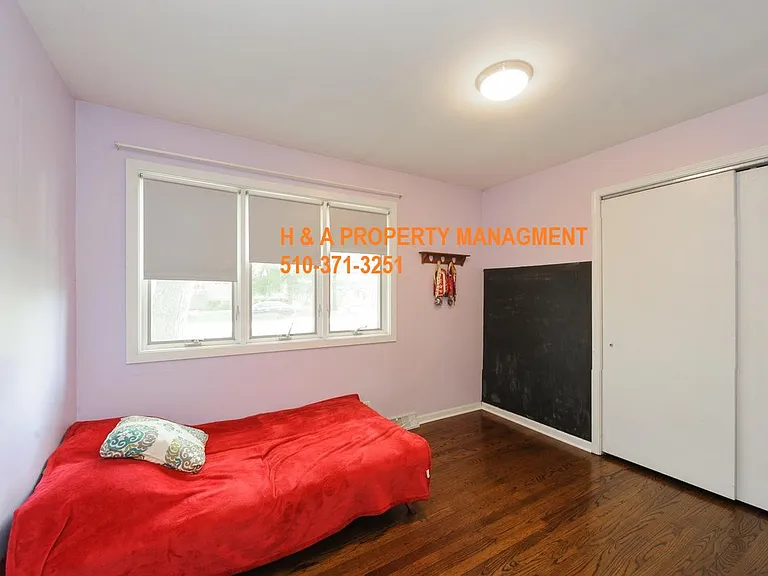 The first bedroom comes with ceiling fan