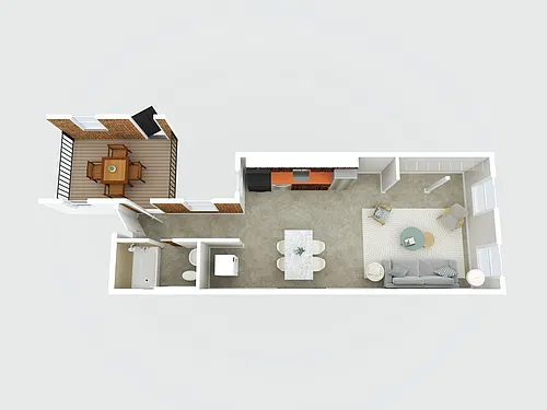 Floor plan 0 Bedroom 1 Bath