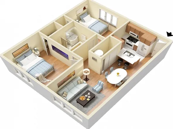 Cypress | 2 Bed 1 Bath Cypress | 2 Bed 1 Bath