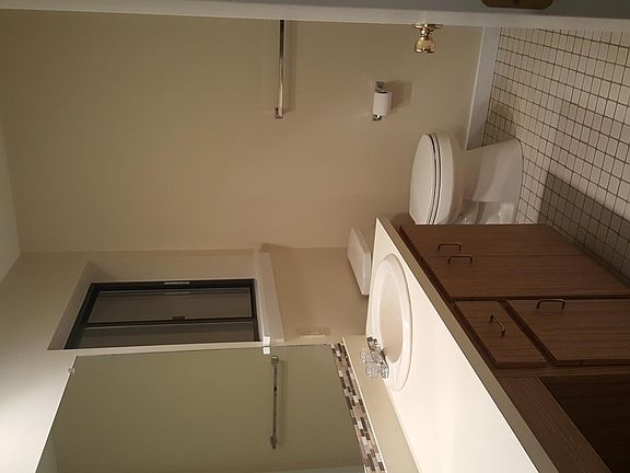 Guest Bath with Washer and Dryer