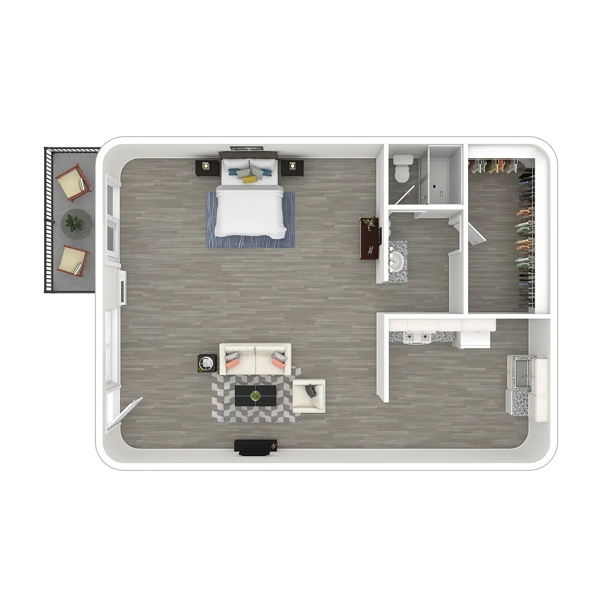 Floor plan Studio - 6670 Glade