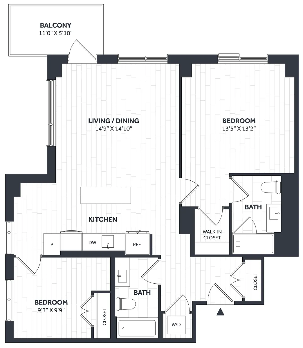 Floor plan 2 Bed/2 Bath - Stratos - CC02b