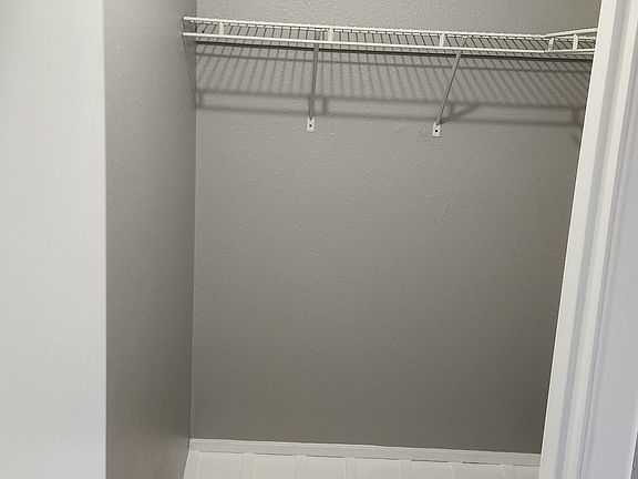 Walk in closet in the master bedroom