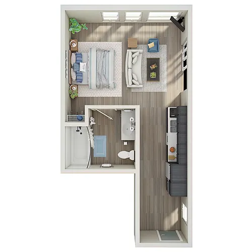 Floor plan Studio - K