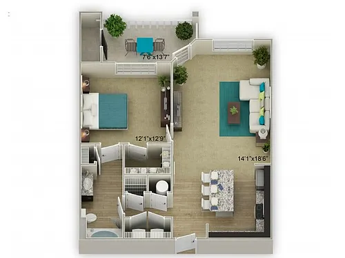 Floor plan Meadowview w/Screened In Patio or Porch