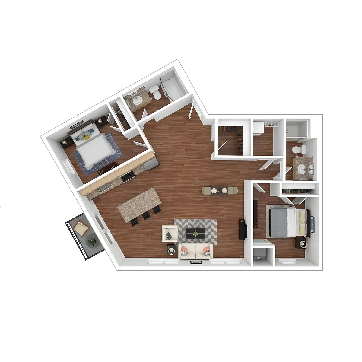 Floor plan 2 Bed B